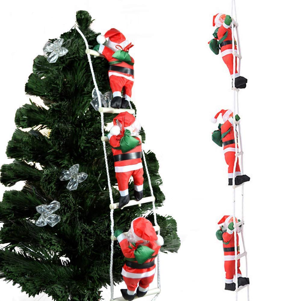 【現品限り】 クリスマス シンプル ツリー はしご サンタクロース Xmas Amazon | Kadahis はしごサンタクロース 3人 クリスマス 飾り 置物 100