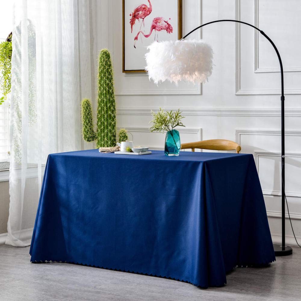 Mantel de Mesa Rectangular de Tela Manteles Durable Lavables Antimanchas para Decoración de La Mesa de Comedor Azul 200 × 360cm