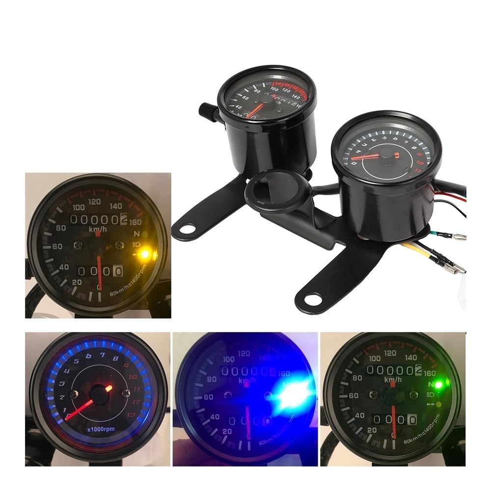 Contagiri contachilometri Contachilometri Moto Tachimetro Contagiri Misuratore Di Velocità A LED Modificato Contachilometri Moto Universale Per