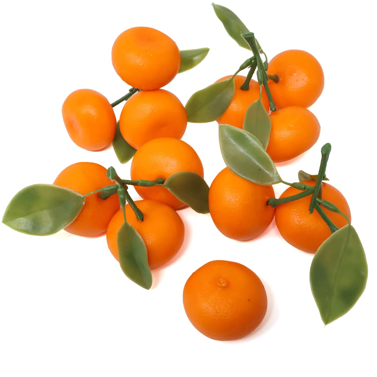 Yueton Artificial Tangerine Orange Strings - 4 Strings Of Lifelike Fake Fruit, Realistic Faux Oranges For Home Decor, Photography, Parties