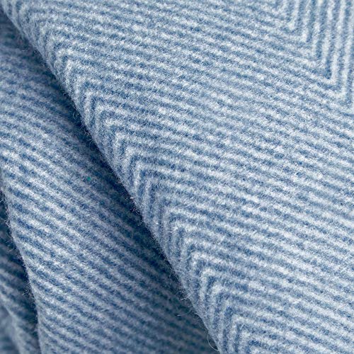 Vonshef Large Fleece Picnic Blankets With Faux Leather Carrier Handles And Waterproof Lining For Outdoor Picnics, Beach And Camping (Herringbone Blue) #TOP5