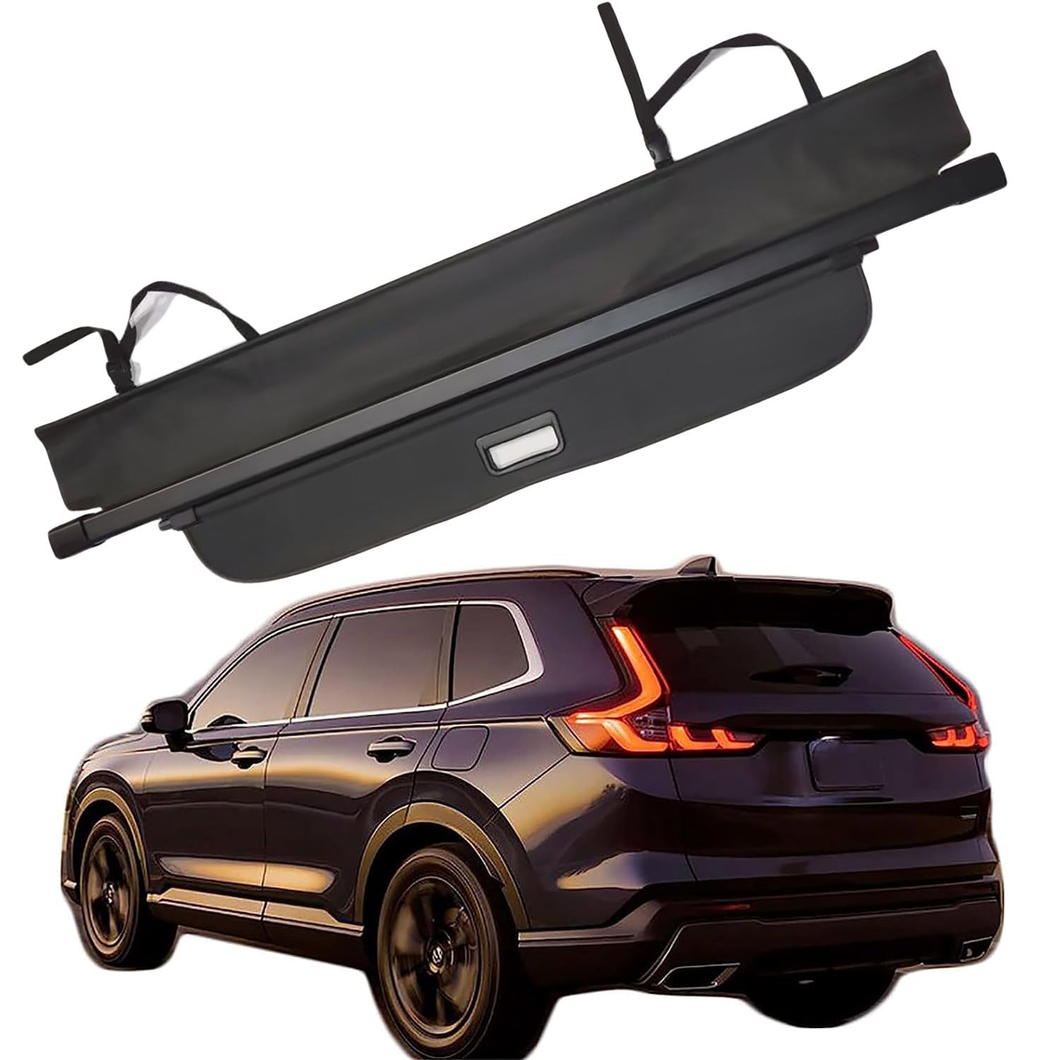 kaungka Protective Cargo Cover Compatible for 2023 2024 Honda CRV (Include Hybrid) Durable Black Rear Trunk Shield Retractable(Updated Version:There is No Gap Between The Back Seats and The Cover)