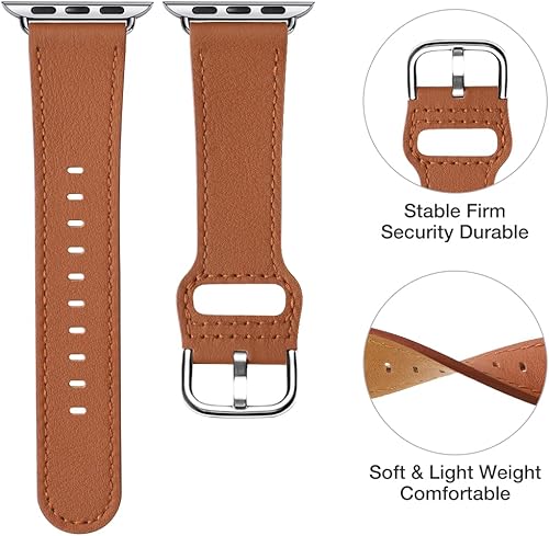 Miniatura 2 de POWER PRIMACY - Correas de cuero de grano compatibles con Apple iWatch Series 87654SE de 1.491.571.651.731.771.92 pulgadas (38404142444549 mm) para