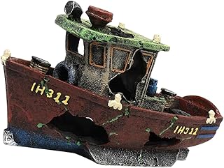 BCOATH 1 peça decoração de cavernas acessórios de artes de pirata lugar cor pesca decorações de água doce ornamento de esconderijo de barco peixe de estimação resina artesanato para barco tema de esconder navio aquário submarino