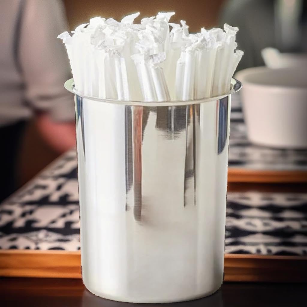 (Pack of 6) 2 Quart Stainless Steel Bain Marie Pot | 6-3/4" x 4-3/8" Heavy-Duty Pot for Warm & Cold Foods, Sauces, Soups, or Kitchen Utensil holder(6, 2 Qt.)