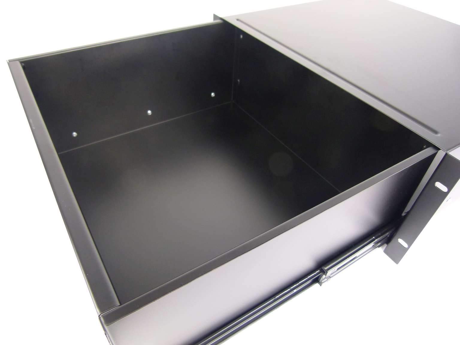 Adam Hall PROFI 4 HE ERGO 19" Rackschublade 874E04 Stahl, schwarz, Rack Schublade (4 HE ERGO Stahl Rackschublade)