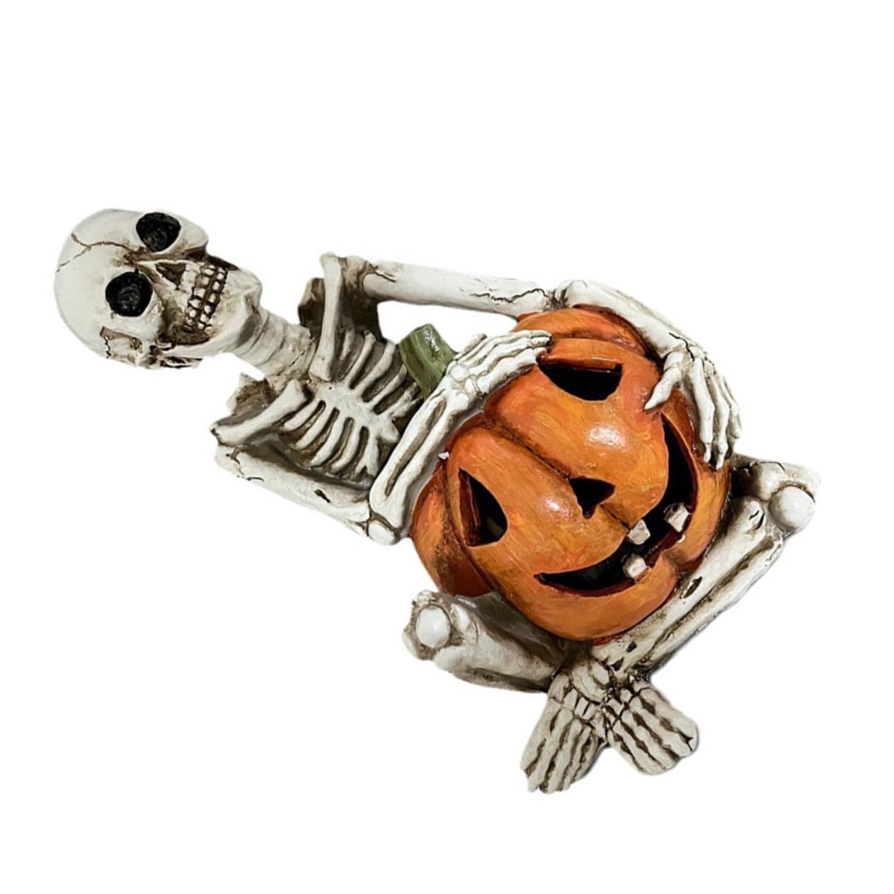 Sculpture Résine Squelette Halloween étanche pour décoration jardin extérieur