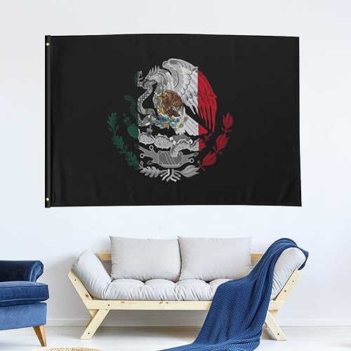 Miniatura 4 de Bandera mexicana de 3 x 5 pies, para interiores y exteriores, impresión de una sola cara, a prueba de decoloración, color 3