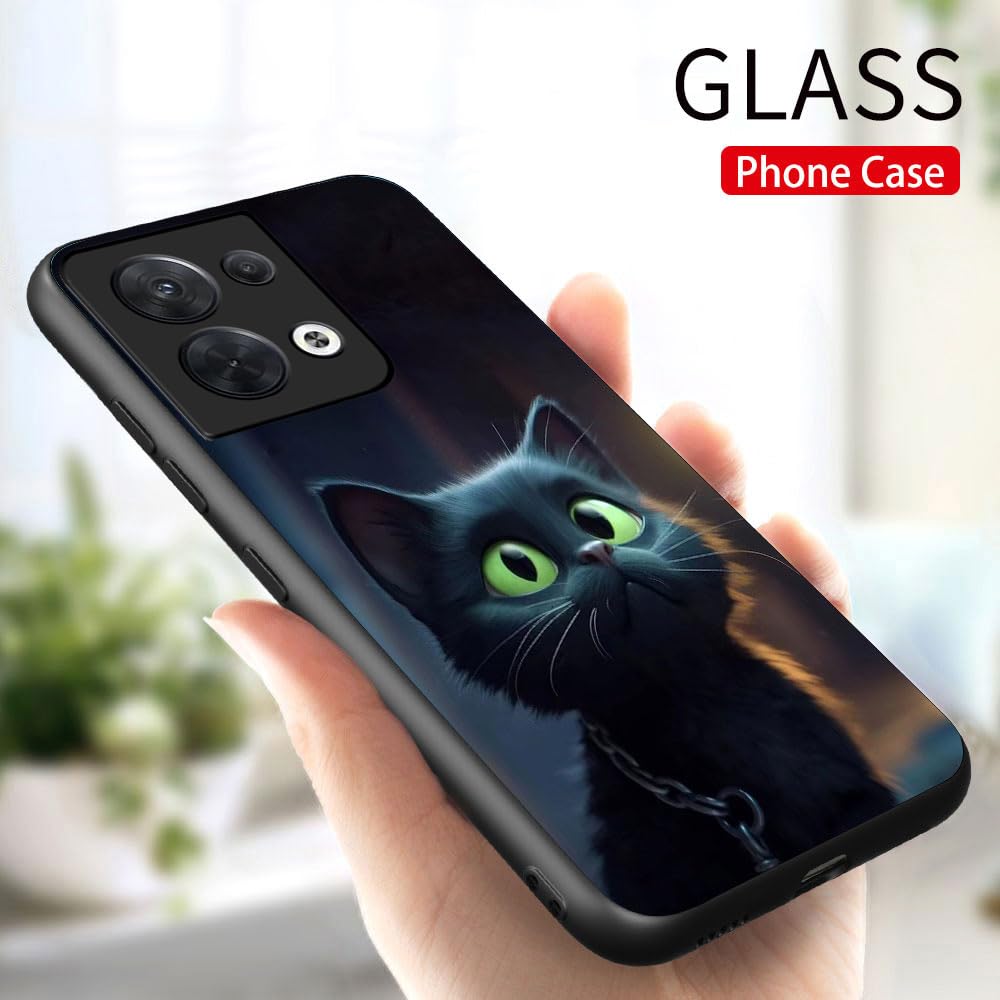 Custodia Per Oppo Reno8 5G Con Design Gatto - Cover In Silicone TPU Trasparente Morbida Con Paraurti Antishock - Protezione Antiurto Sottile Per Ragazze