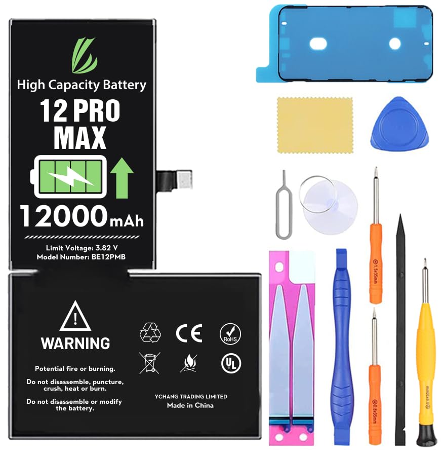 Amazon.com: LL TRADER Battery for iPhone 12 Pro Max 12000 mAh High
