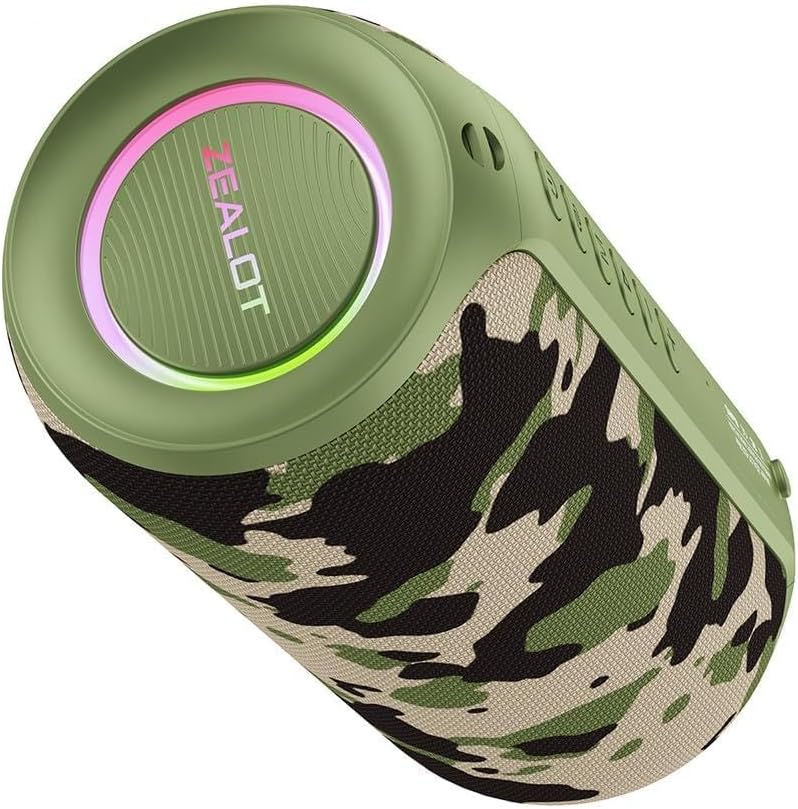 S32 Max Portable Wireless Speaker with BT 5.2 Technology, IPX5 Waterproof & Dustproof Speakers, RGB Lighting Effects, TWS Series Stereo Scene HiFi Sound, Support AUX U Disk TF Card, Long
