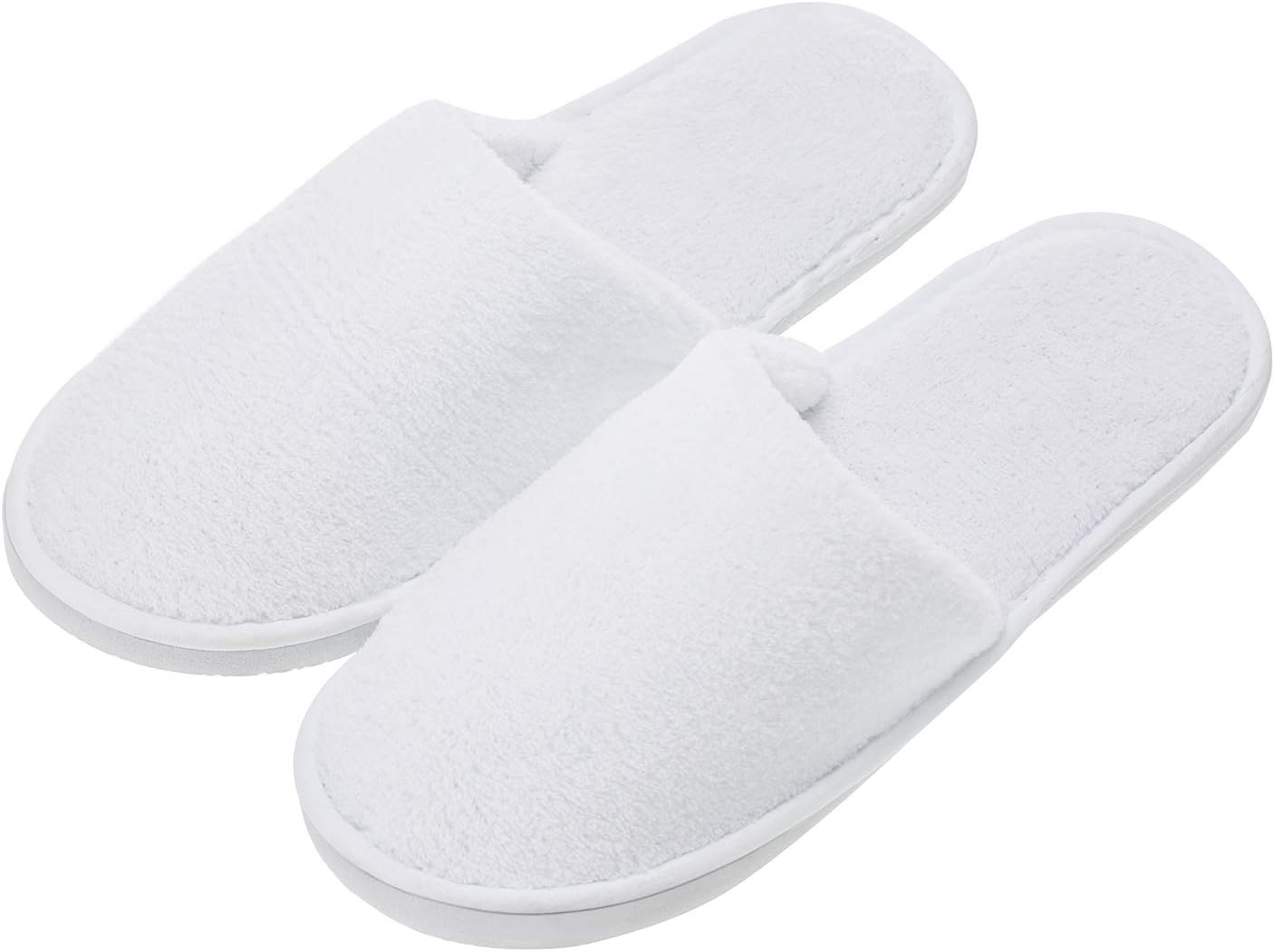 Echoapple 5 Pairs of Hotel Slippers, Non-Disposable Deluxe Closed Toe Spa Slippers, Washable and Foldable Winter Slippers for Spa, Party Guest and Travel
