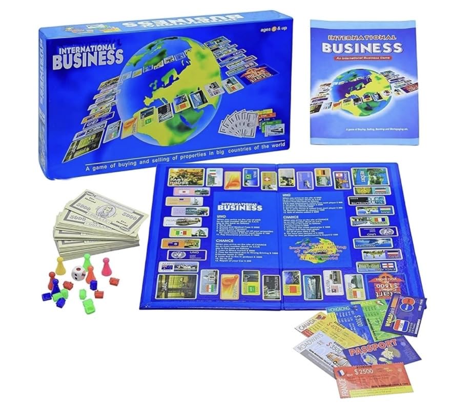 Sunny International Business Game - Exciting Indoor/Outdoor Folding Board Game for Kids & Adults for Portable Play, Ideal Gift, Educational & Entertaining Family Fun (Pack of 1)