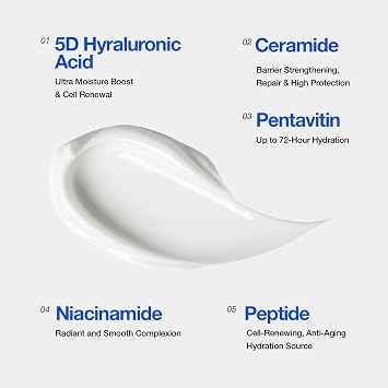 Yenileyici, Bariyer Onarıcı, Seramid, Peptit, 5d Hyaluronik Asit, Nemlendirici Yüz Kremi, 50 ml