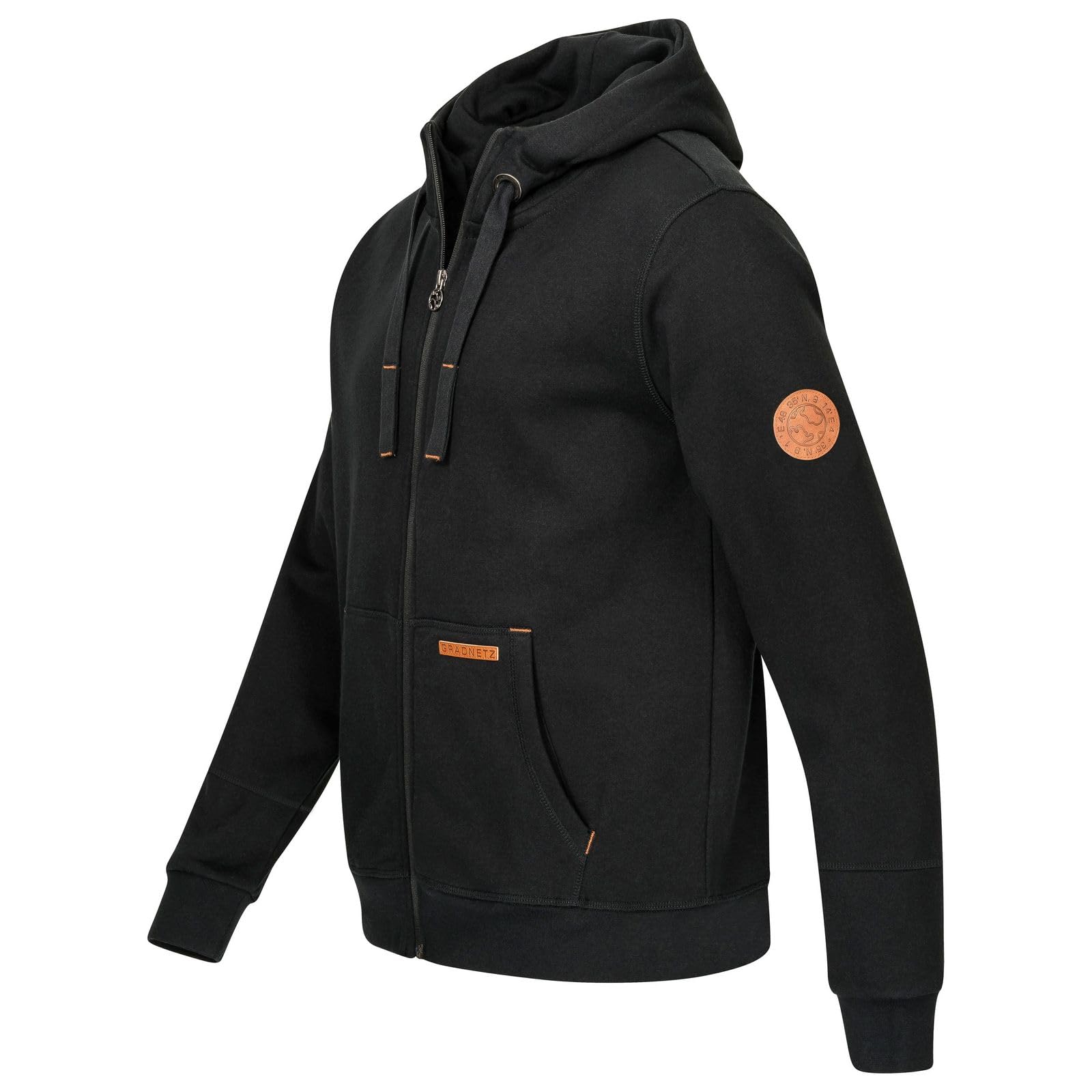 Kuscheliger Jogginganzug Sportanzug Trainingsanzug Herren leather edition (2-tlg) mit Kapuze Bio-Baumwolle