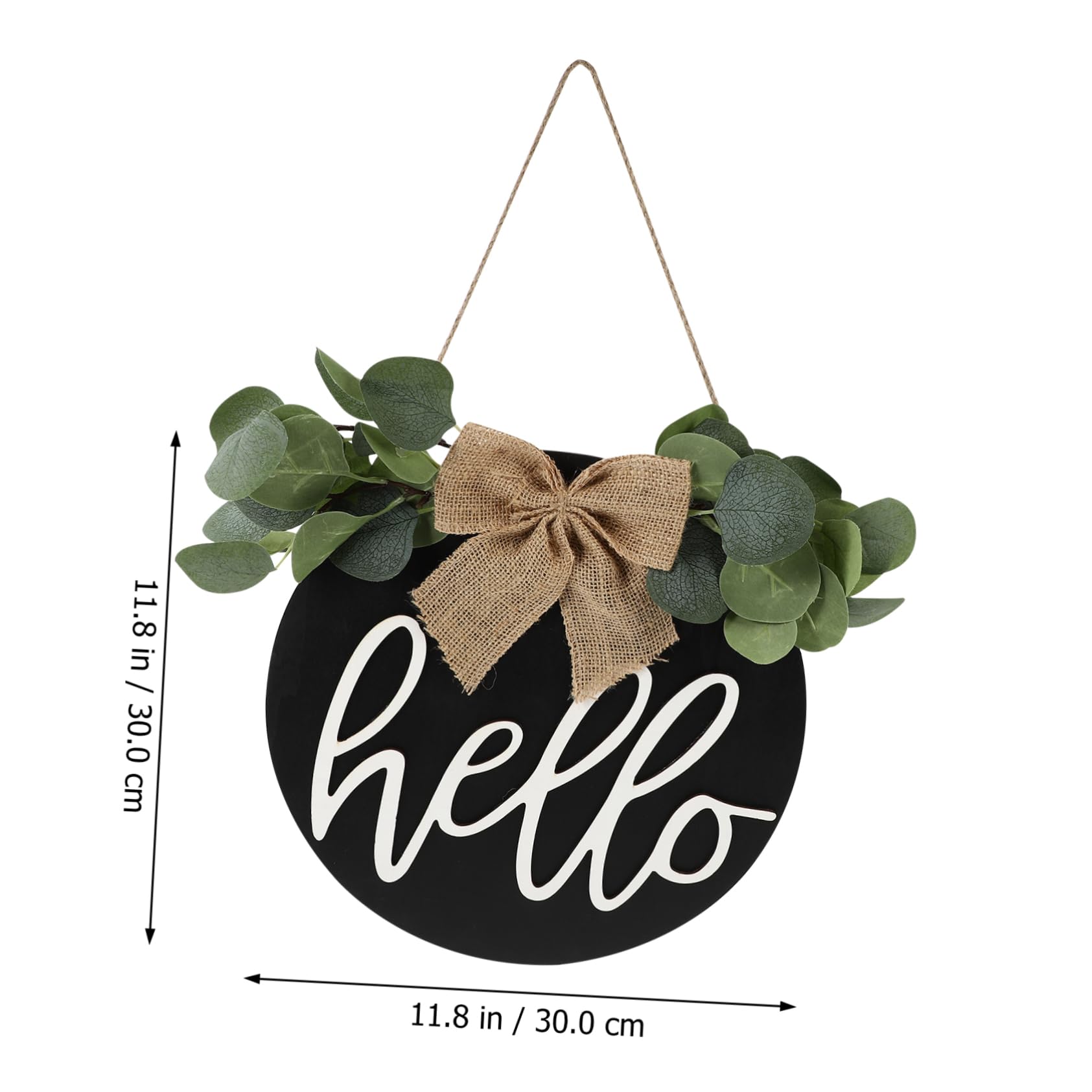 HOODANCOS Door Hanger Decor Hello Board Hanging Decor Elegant Wooden Craft Front Door Sign