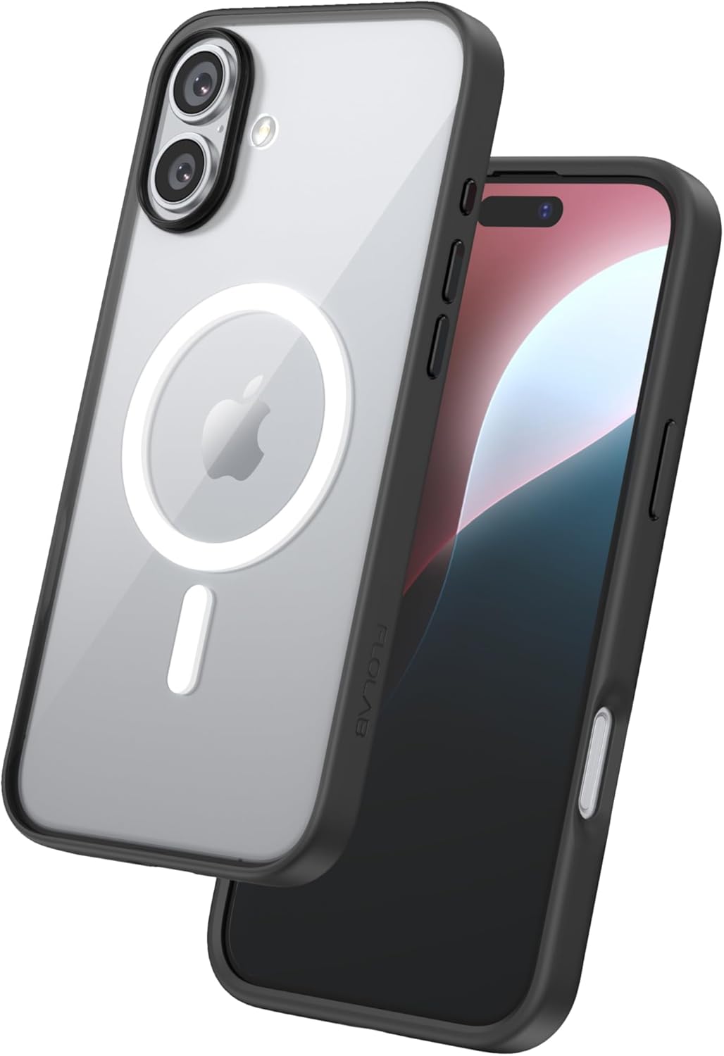 FLOLAB Surtect Tri-Fusion Magnetic for iPhone 16 Pro Max Case Protective Slim Design Magsafe Compatible Military Grade - Black Matte Translucent