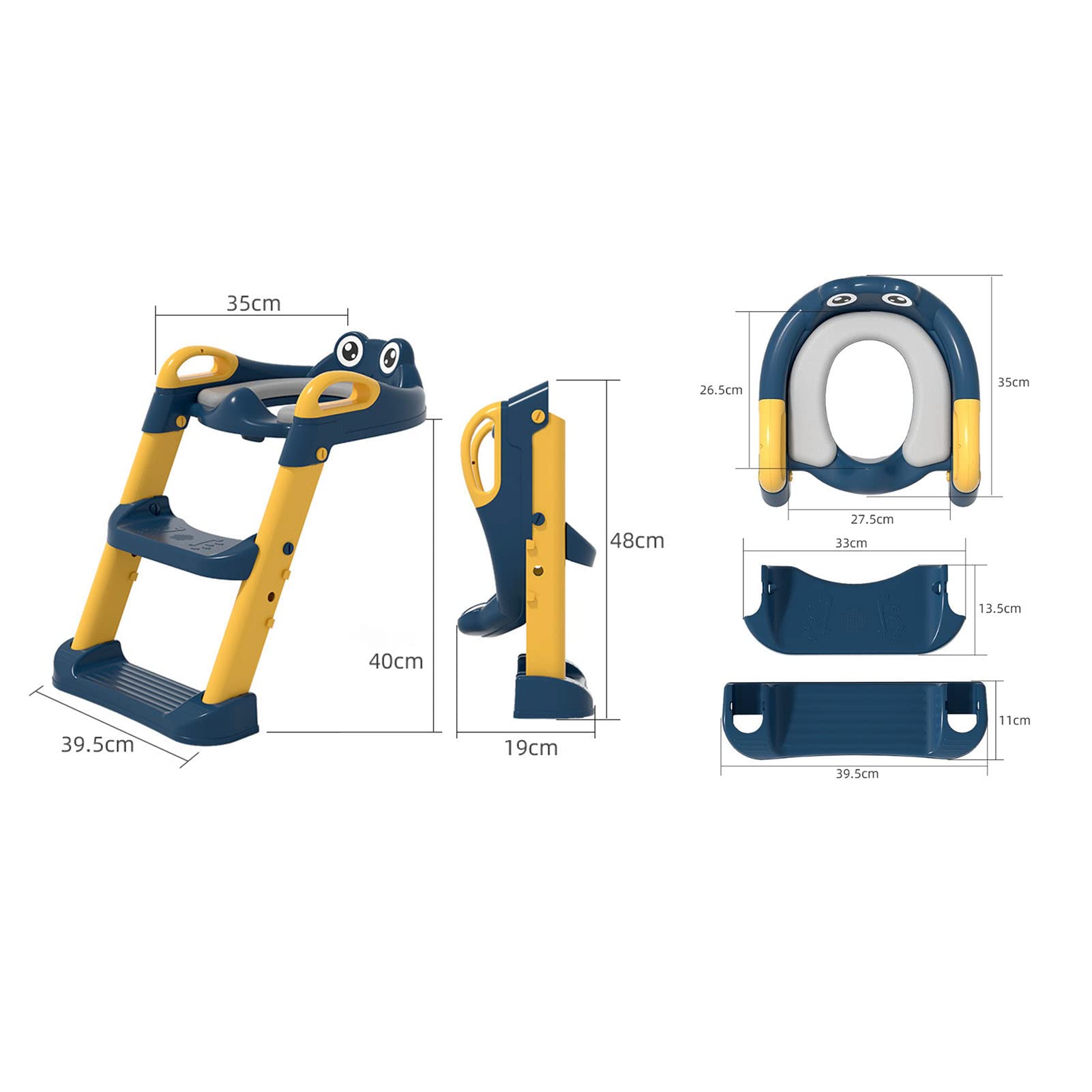 Vasino per Bambini, Corrimano Vasino per Bambini Sedile del Bagno Pieghevole Uso Domestico (YELLOW)
