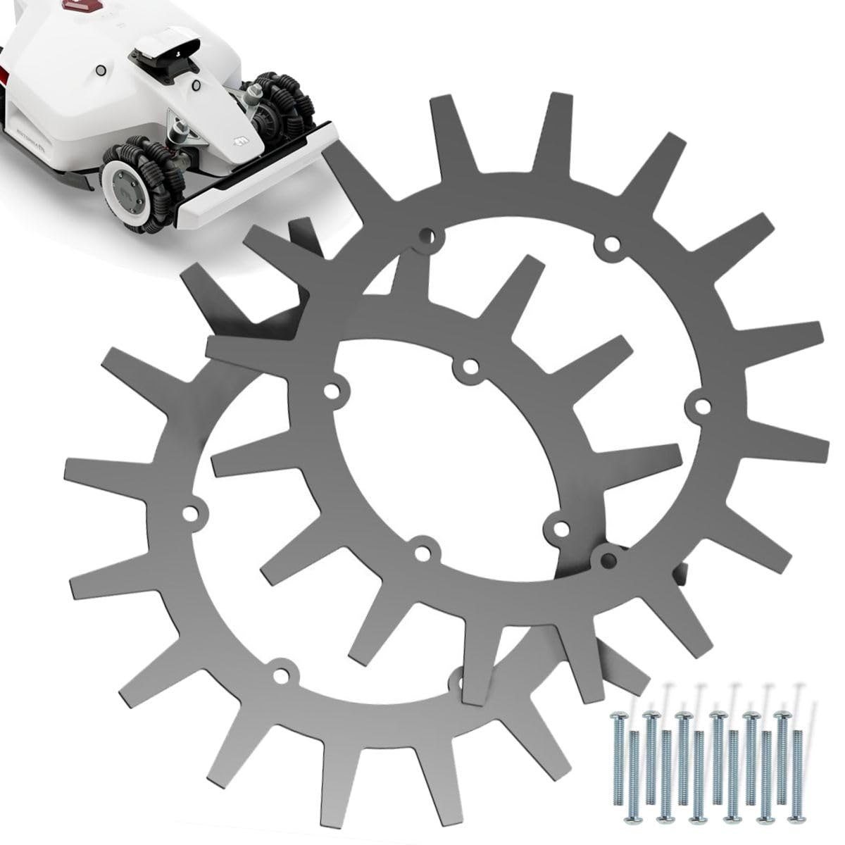 ROBO CLAWS Spikes Für MAMMOTION YUKA 1500/2000 - Black Line Edelstahl Traktions-Set