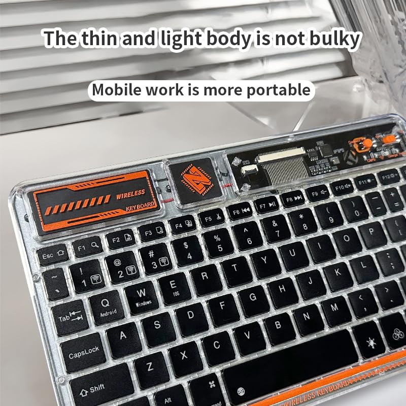Amazon.co.jp: Bluetooth 透明キーボード 無線 バックライト 薄型 Type