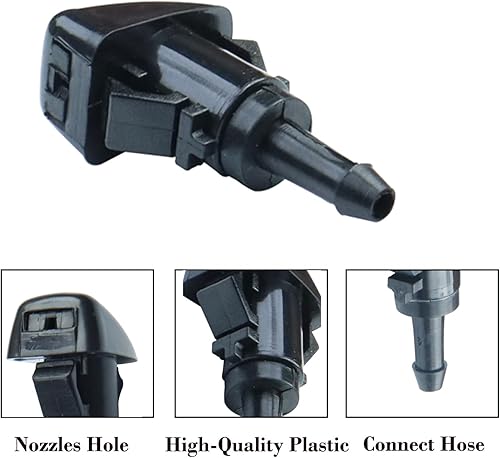 Miniatura 4 de Kit de manguera de boquillas para lavaparabrisas, manguera de líquido para parabrisas con boquillas de lavadora, conectores de manguera, herramienta