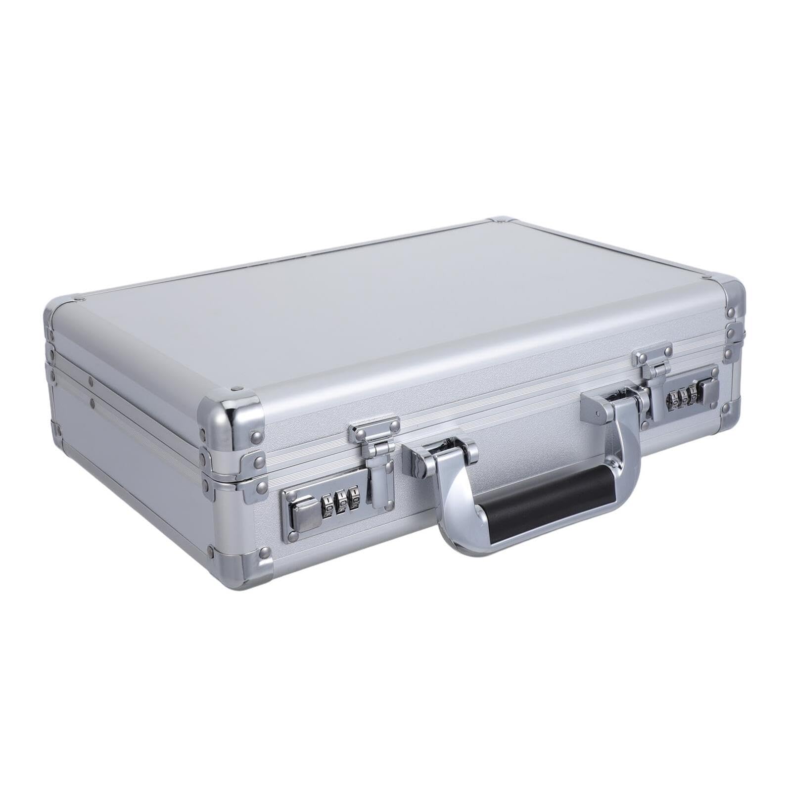 Aluminiowa Skrzynka Narzędziowa z Kłódką Szyfrową Wytrzymała Wodoodporna Przenośna z Uchwytem Organizer Do Ciężarówek Vanów i Przyczep