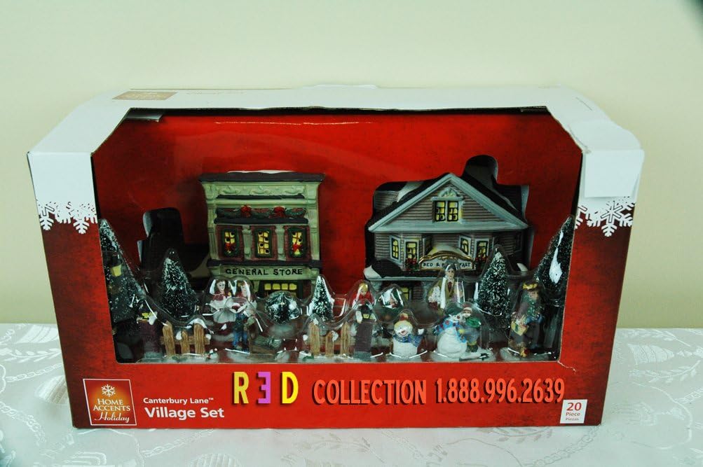 Canterbury Lane Christmas Village Scene Buildings and