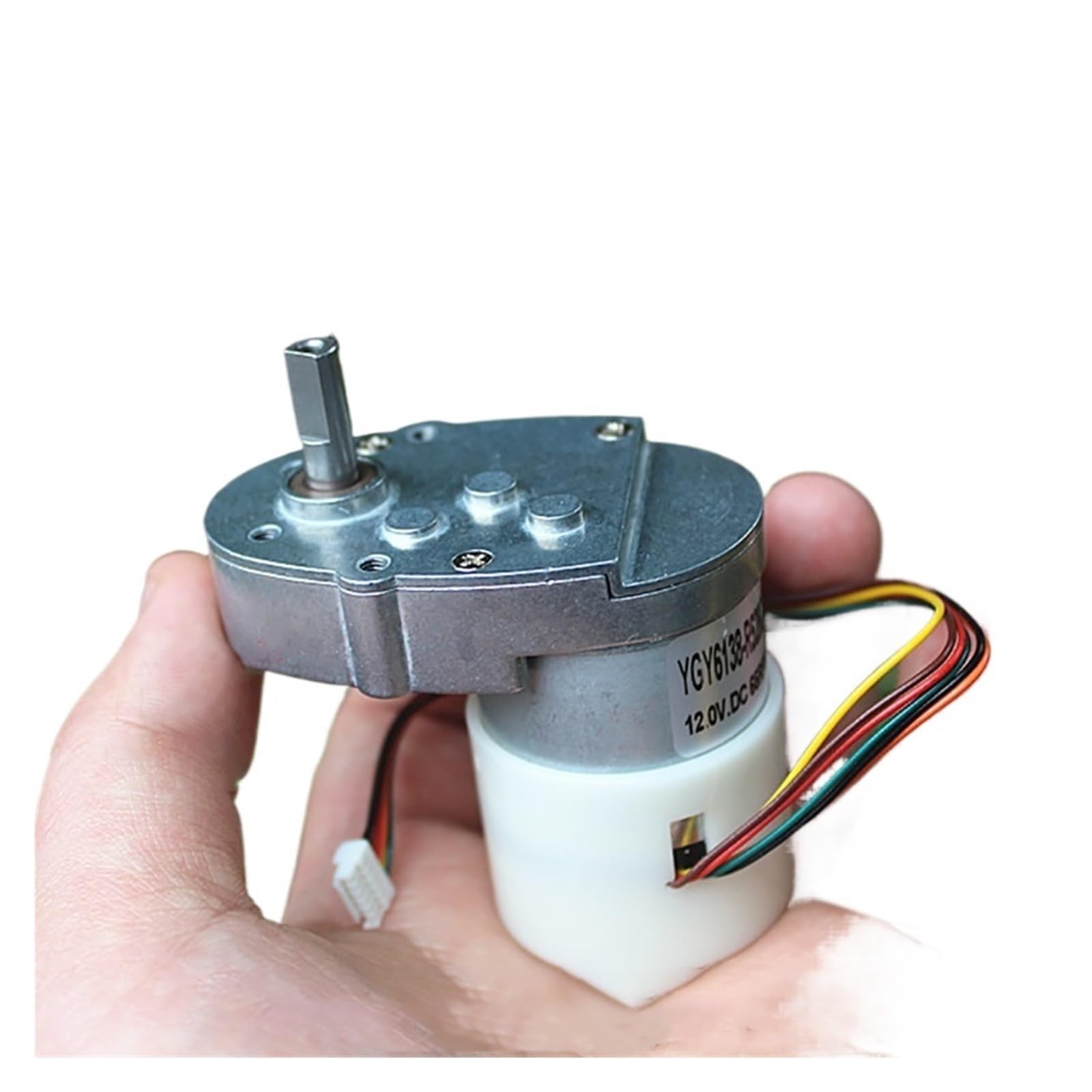 HSMQUBDBX High Torque DC12V Gear Reduction Electronic Starter 7-Shaped DC Geared Electronic Starter Reduction Electronic Starter with AB Phase Encoder, Carbon Brush Commutator