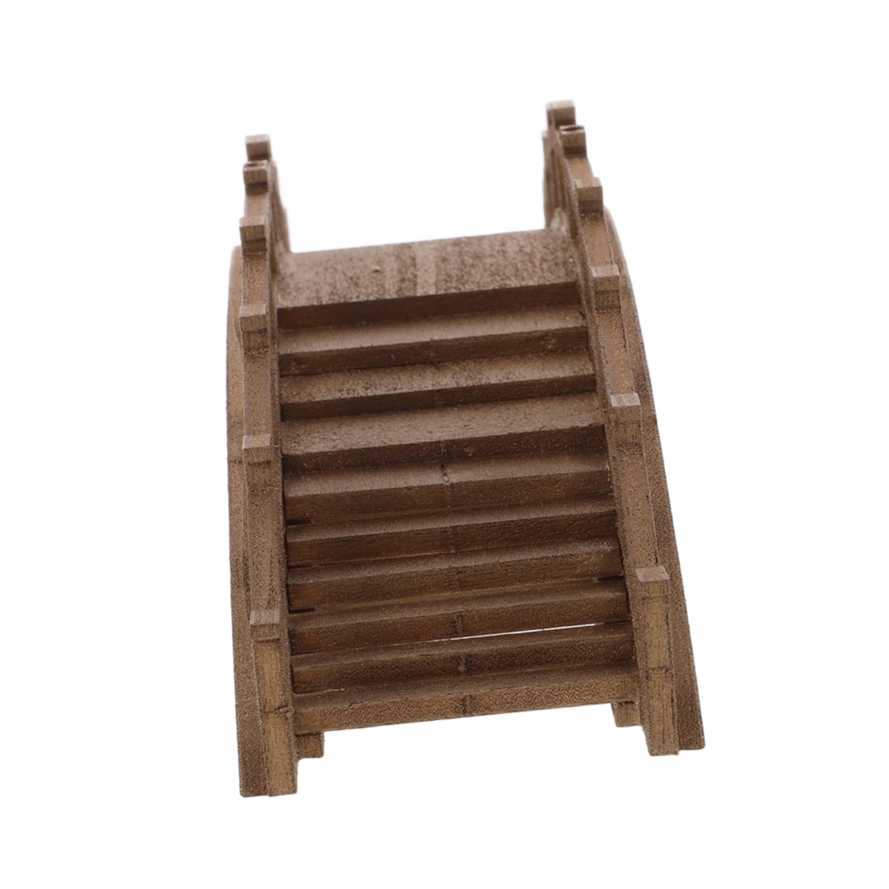 Miniatur Holzbogenbrücke Gartendekor Holz Modellbrücke für Mikrolandschaften Garten Terrasse Außendekoration
