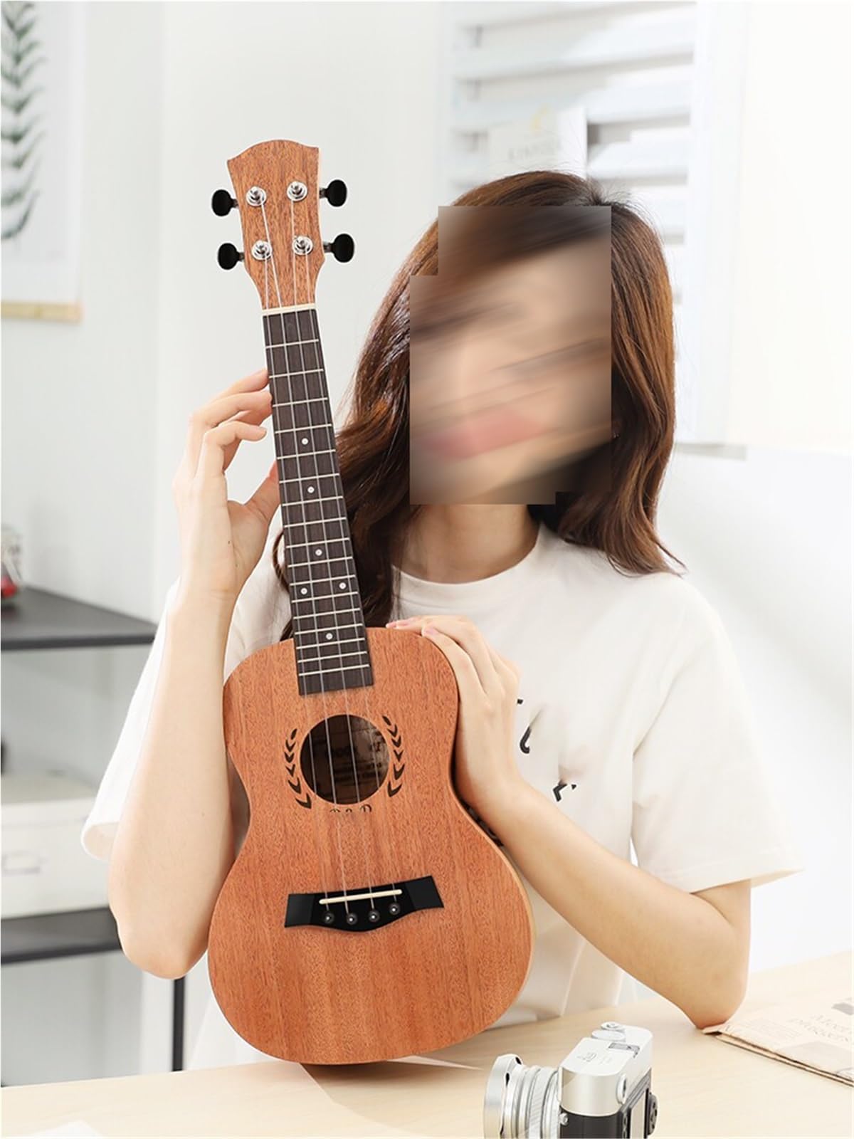 Początkująca Drewniana Ukulele 23 Calowa Mała Gitara Dla Dorosłych Początkujący Ukulele