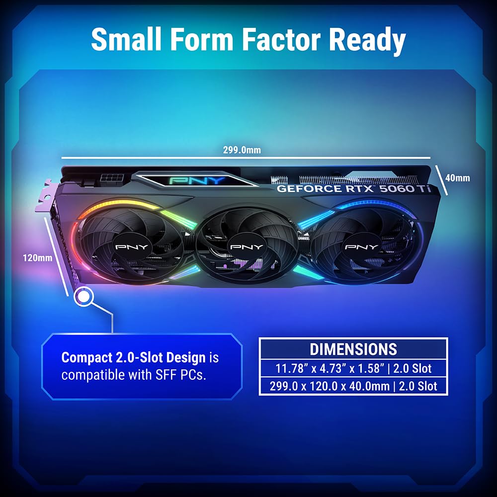 Amazon.com: PNY NVIDIA GeForce RTX™ 5060 Ti Epic-X™ ARGB OC Triple