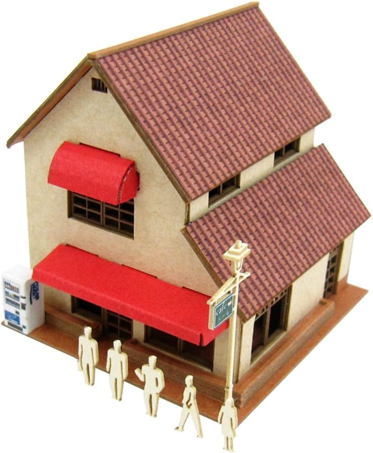 Sankei MP01-143 1/220 Michu and Petite Cafe 2 Papercraft