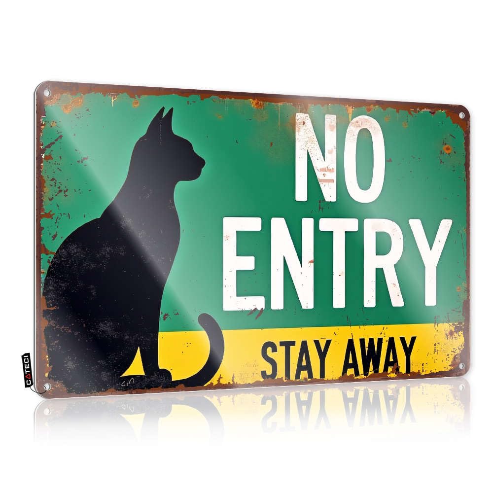 Rock Decor Tinplate Sign Garage Workshop Wall Metal Tin : Welcome Outdoor Bedroom Signs Funny | No Entry. Stay Away.