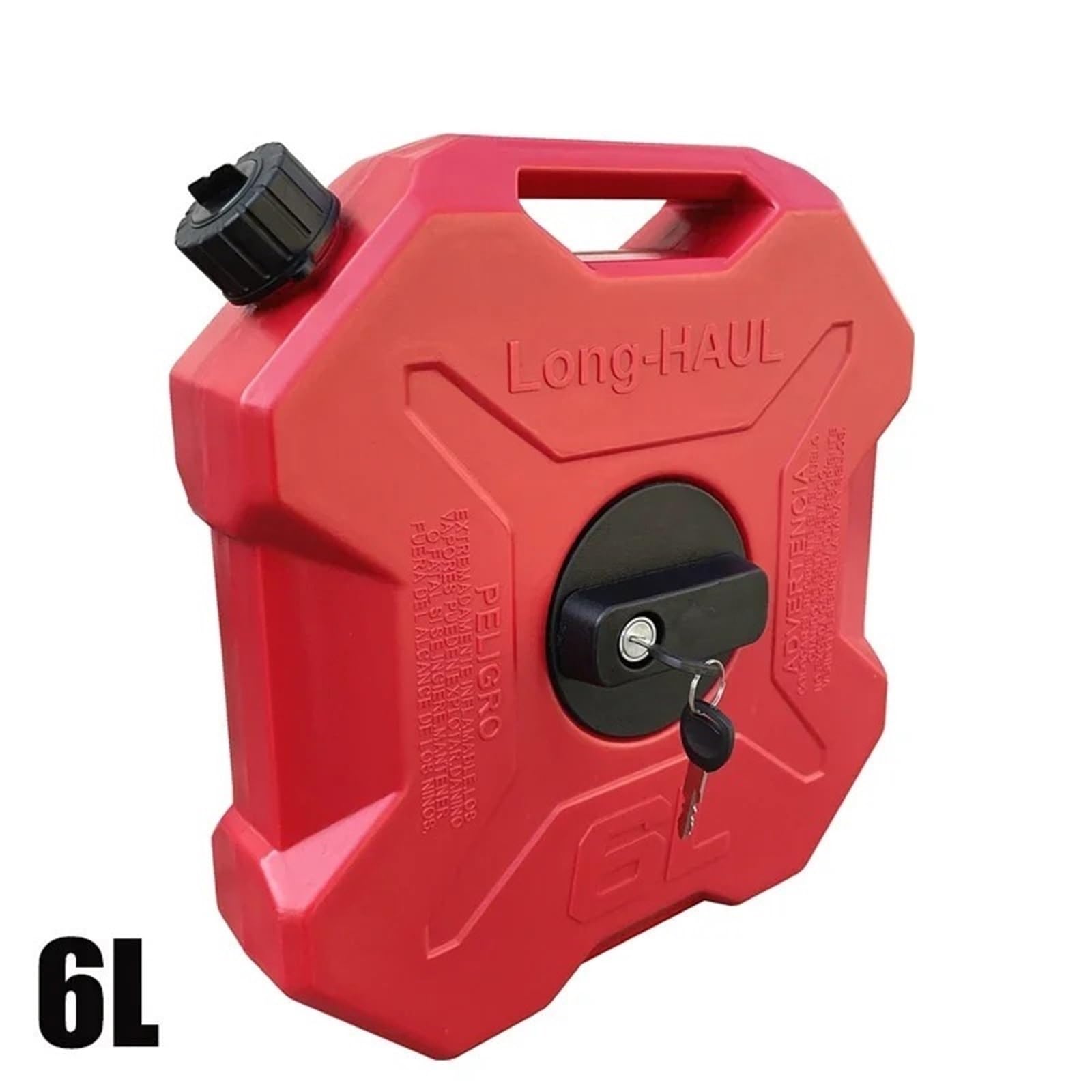 kanister na benzynę 6L litrów Czarny Czerwony Zielony Pojemnik Zbiornik na Paliwo(6L Green No Lock)