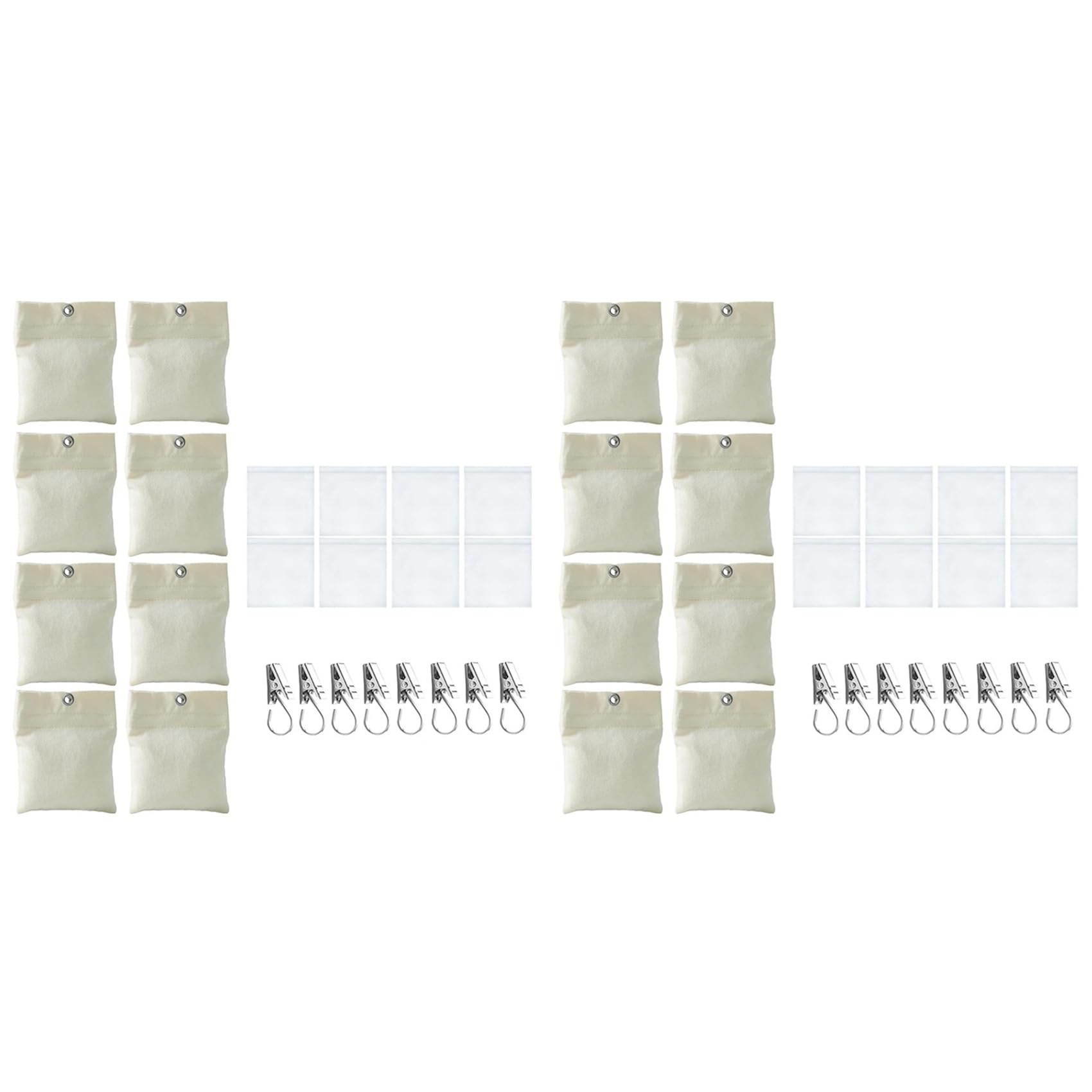 Hndhbfgrt 16 Pack Outdoor Curtain Weights, 15oz Outdoor Curtain Sandbag Weighted Bags Drapery Weights Bottom Curtain Weights Bags