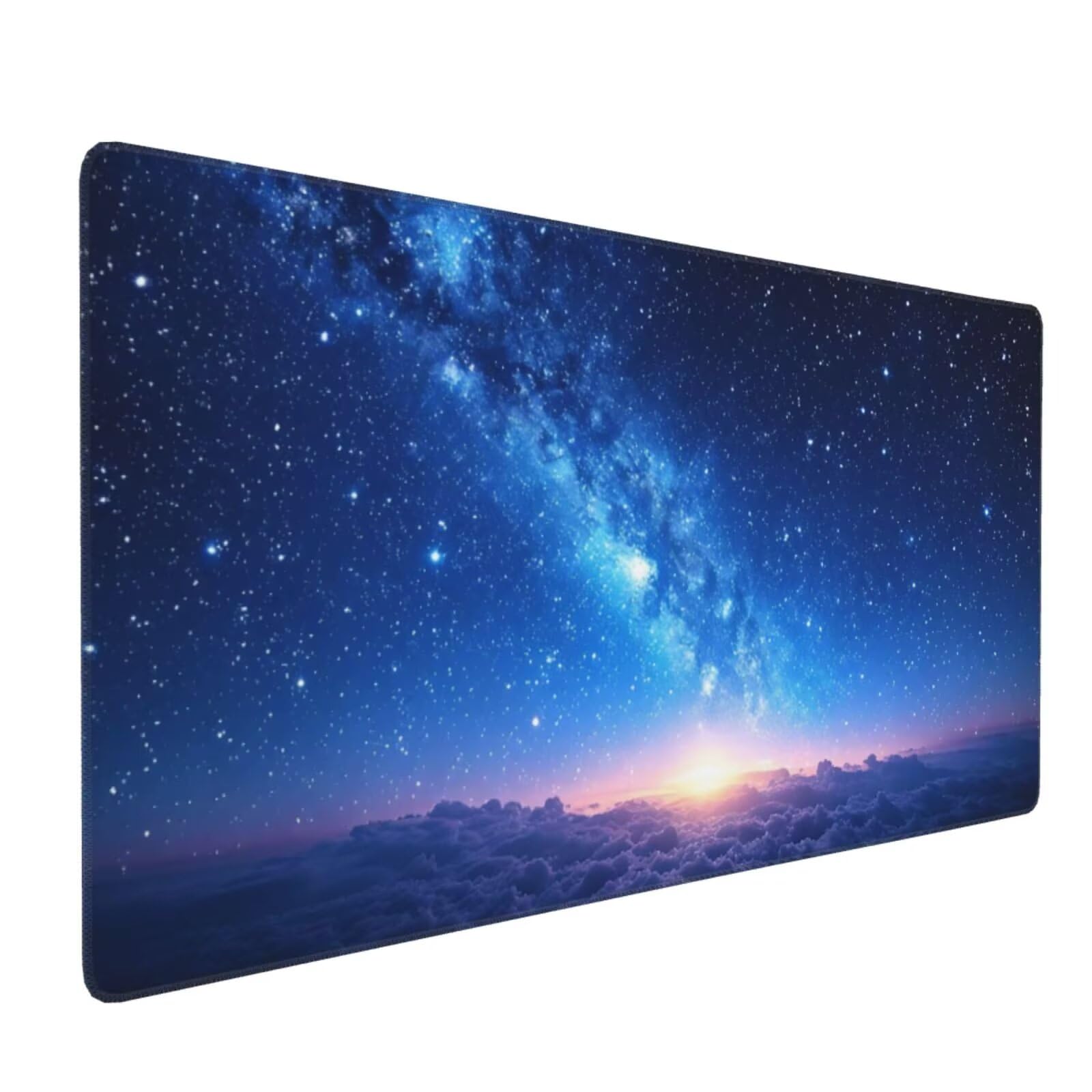 Gamingowa podkładka pod mysz z motywem gwiaździstego nieba, XXL, 1600 x 800 x 3 mm, wodoodporna, antypoślizgowa podkładka pod mysz na biurko, poprawia precyzję i prędkość, akcesoria gamingowe do