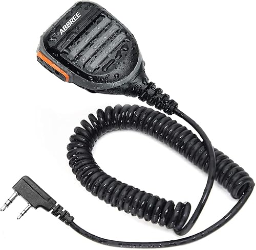 ABBREE AR-780 Micrófono de radio Altavoz Micrófono Radioaficionado, Micrófono remoto de hombro para Baofeng BF-F8HP Pro UV-5R Mini 5RM DM32 UV32