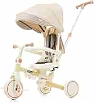 Amazon.co.jp: 子供用三輪車 7in1 折りたたみ 手押し棒付き 6
