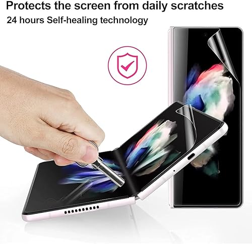 Miniatura 4 de Película protectora de pantalla de hidrogel ultrafina para Samsung Galaxy Z Fold 3 HD, película de TPU flexible transparente para Galaxy Z Fold3
