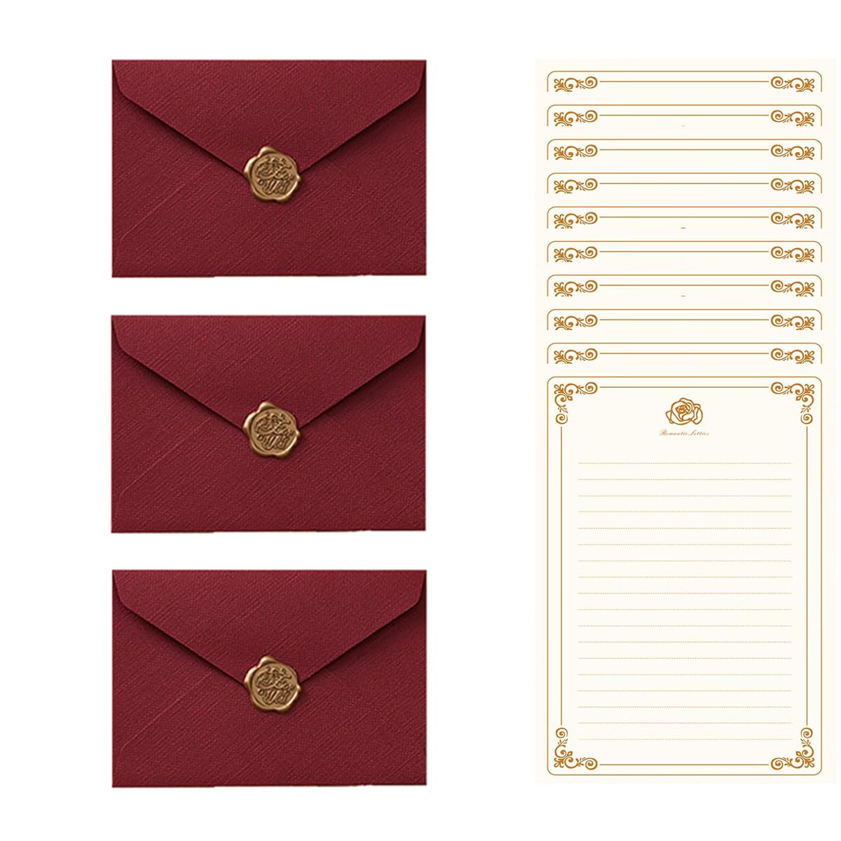 Letter/Letter Set, Stylish Bride, Letter Set, Stationery, Stylish Letter, Envelope Proposal, Letter Bride, Letter, Stationery - Suitable for Mother's Day, Christmas, Birthday Parties, Wedding : Office
