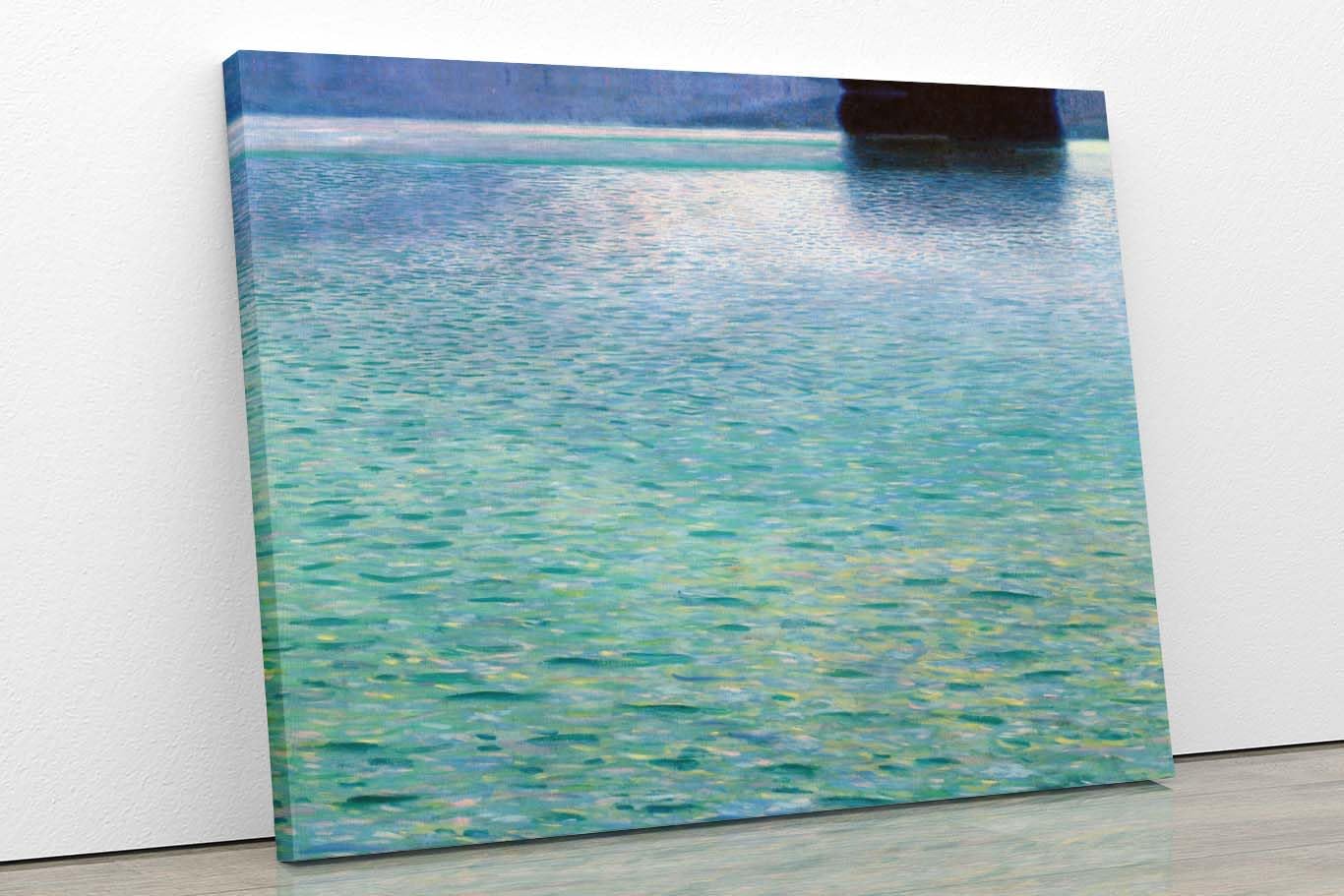 New Moon Canvas Gustav Klimt On Lake Attersee Ii Framed Canvas Wall Art Picture Print