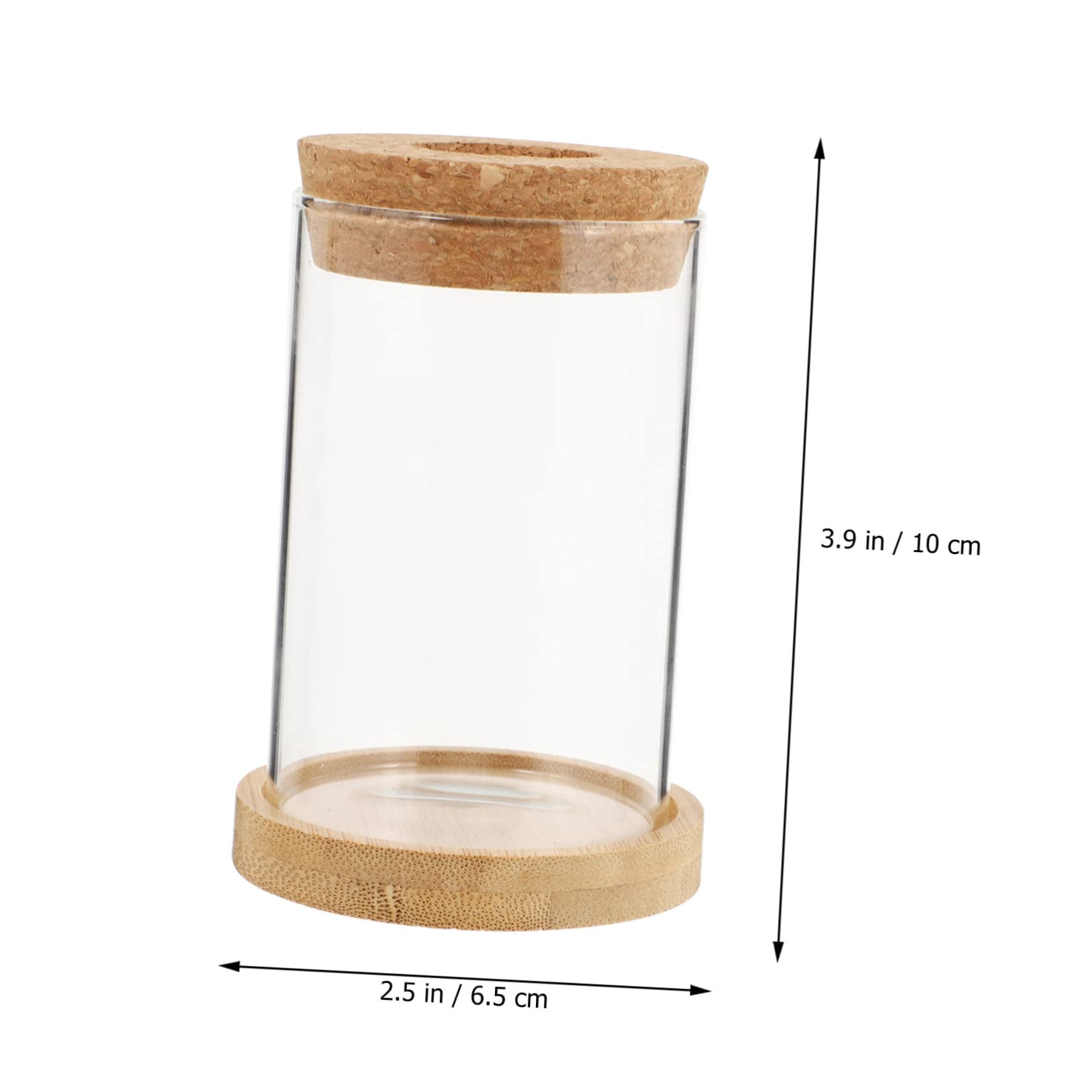 TOPBATHY 3 Ensembles Bouteille Éco Terrarium Végétal Propagé Vases pour Centres De Table Terre Cuite Décoration De La Maison Tuyau Bureau De Pots De Fleurs en Bois Transparent 2 Pièces * 3