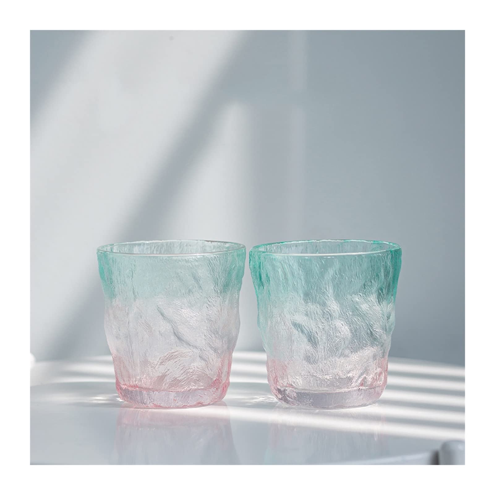 Glass Cups Drinking Glasses Set Household Elegant Drinking Cups Glass Drinkware Set for Water Wine Beer Cocktails and