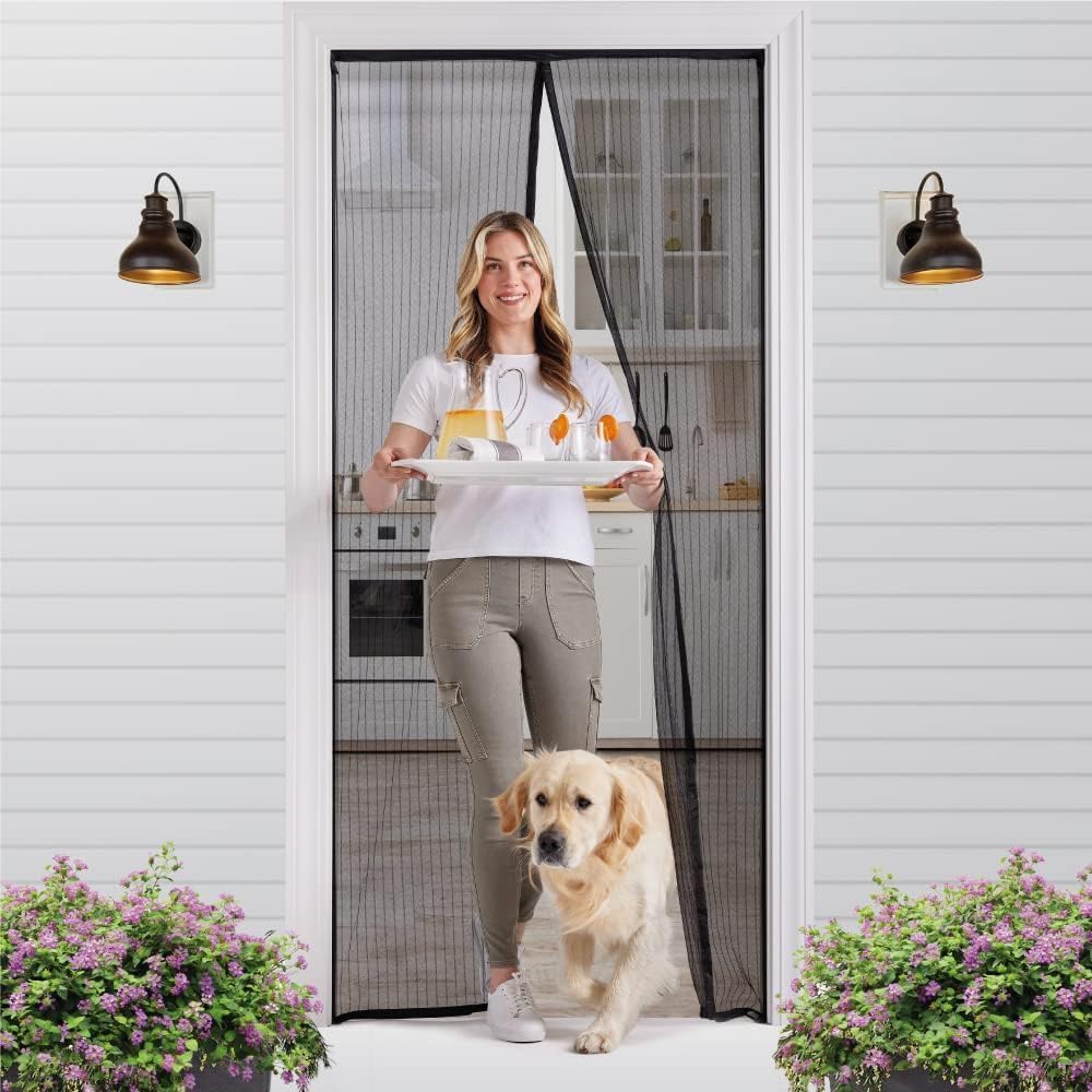 Vasukie Polyester Magnetic Mosquito Net for Door Mosquito Curtain for All Door Auto-Closing Magnetic Screen Door, Durable Magnet Closure for Patio Sliding Glass Door,(200 * 100 CMS) (Black) (B0DB97G1WG) Amazon Price History, Amazon Price Tracker