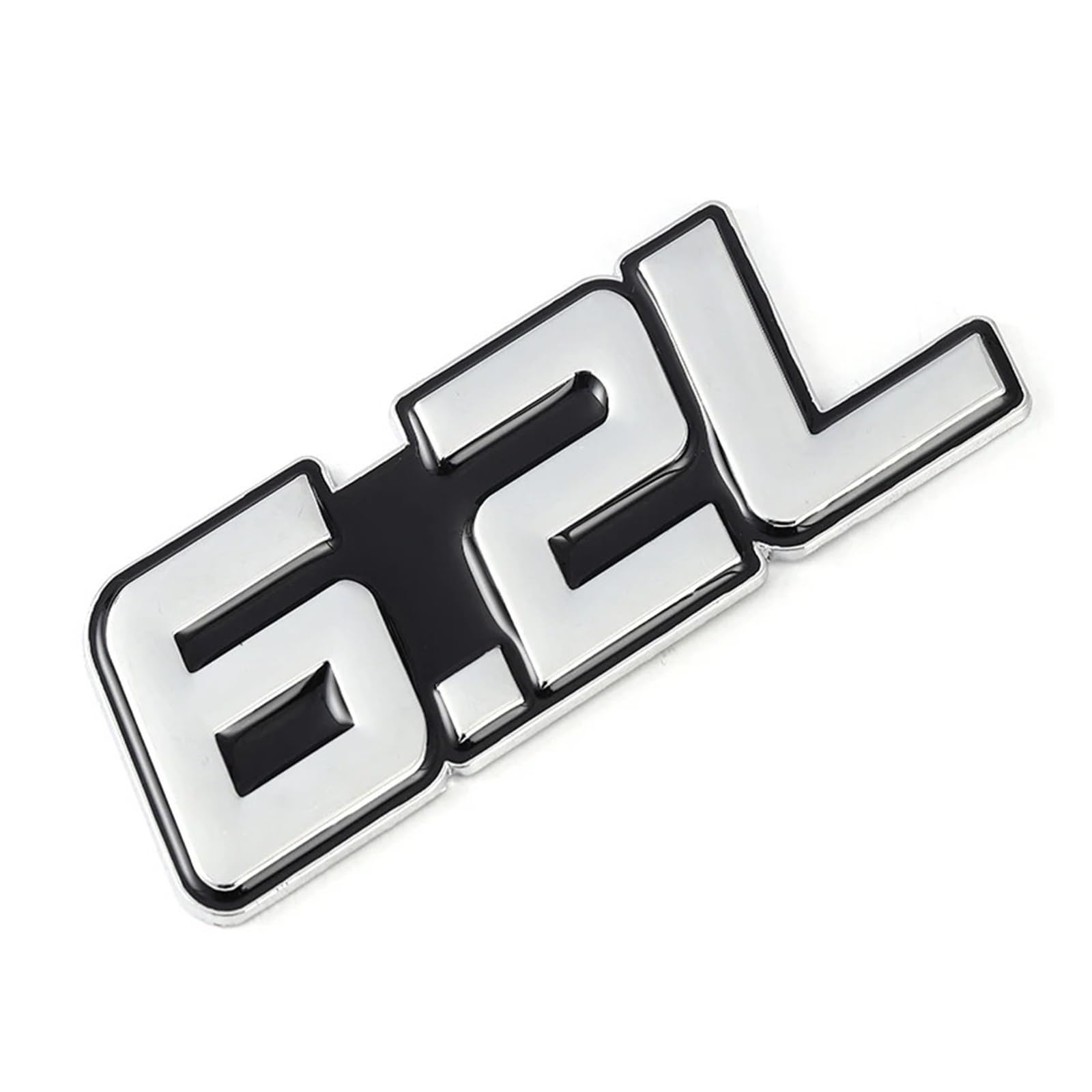 OVARIA 3D Metal 4.0L 4.6L 4.7L 5.0L 5.7L 6.0L 6.2L 6.4L 7.0L Car Sticker Rear Trunk Emblem Badge Decals Fit For BMW Fit For Audi Fit For Honda Fit For Mazda Fit For Toyota(For 6.2L Sticker)