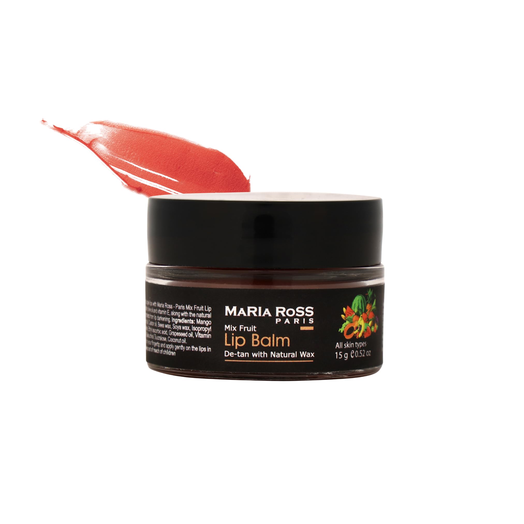Maria Ross Mix fruit Lip Balm | For Moisturize And Lighten Dark Pigmented | Vitamin E | Lip Balm For Men and Women Kid |15g-image-9
