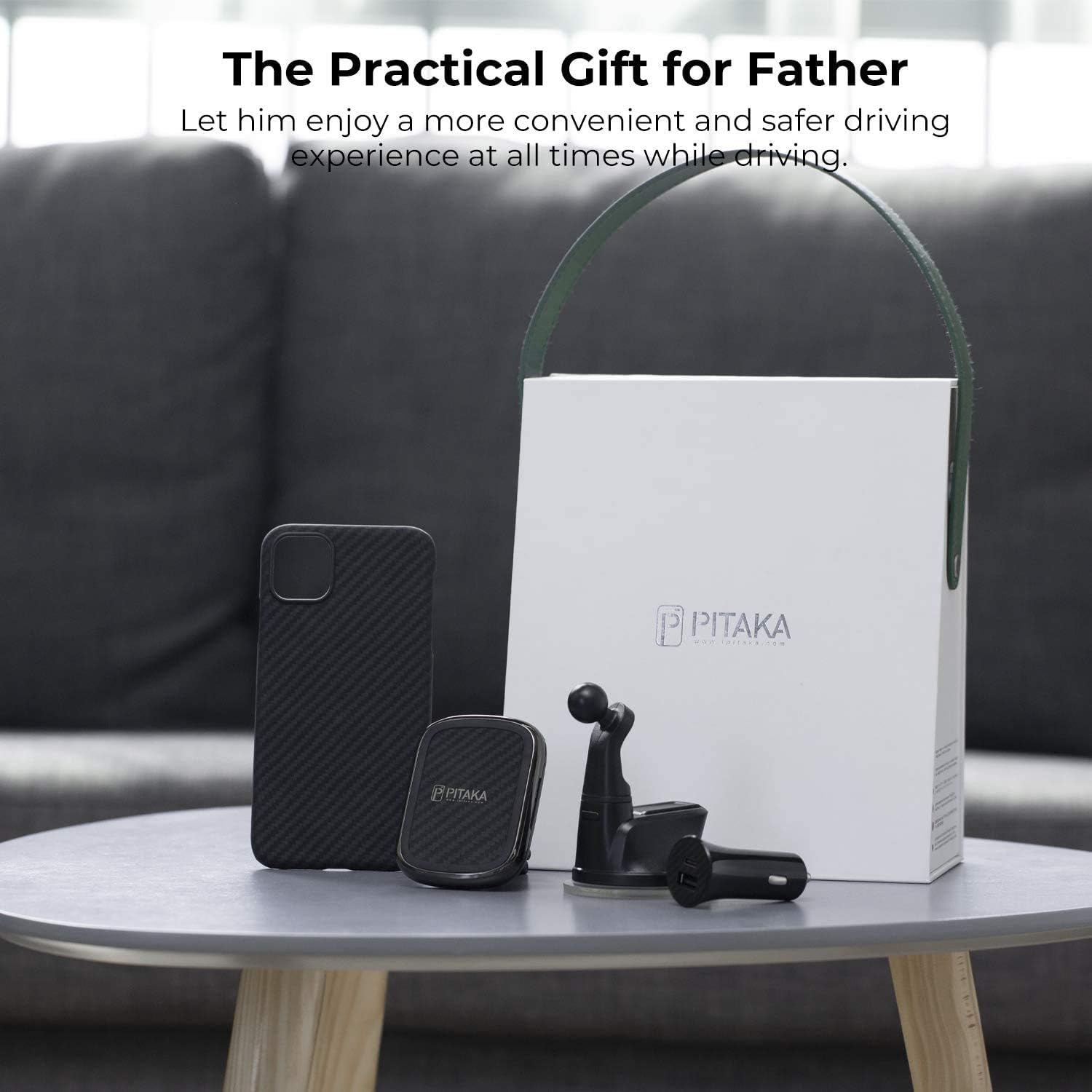 pitaka wireless charging kit for iphone 11 pro%ef%bc%8c 3 in 1 magnetic in car charging solution wireless charging magnetic car mount compatible with