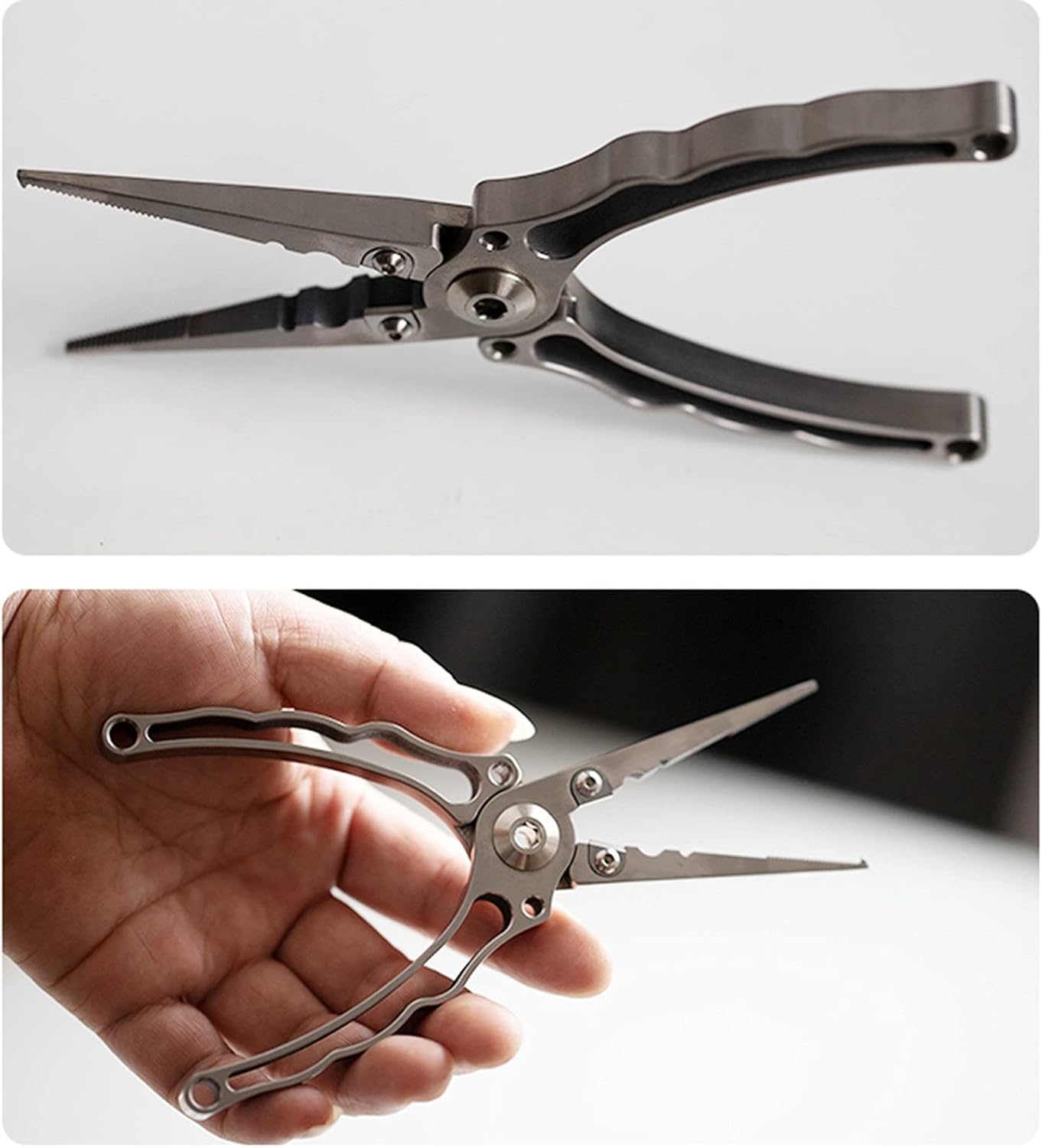 Fishing Pliers Fishing Pliers Hook Pliers Multi-Function Lua Pliers Lead Open Hook Fishing Gear Wire Cutter Fish Control Opener Open Loop Pliers Fishing Gear
