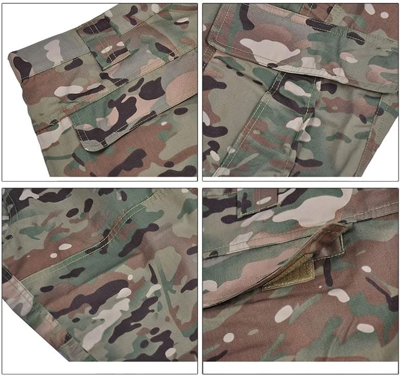 YABOO Tactical Camouflage Uniform BDU Combat Sports Clothing Airsoft Hunting Shooting Battle Dress Shirt Pants Set
