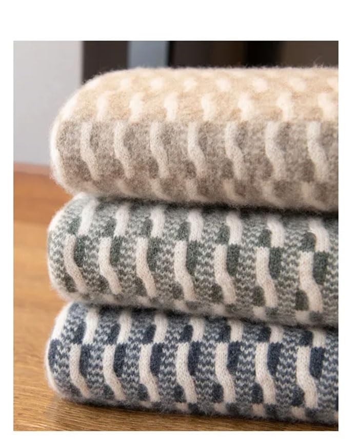 Cashmere Sweater Men's Round Neck Knitted Pullover Thickened Flower Warm Long-Sleeve Jumpers2